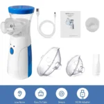 portable mesh nebulizer quiet steam inhaler for home and travel