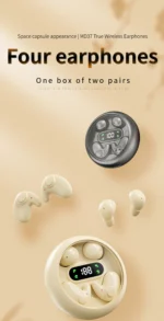 9D Noise Reduction TWS Bluetooth 5.1 Wireless Earphones with Microphone and Charging Case Waterproof In-Ear Headphones