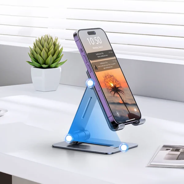 Aluminum Phone Holder Stand 360° adjustable desk design