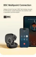 Baseus Bass BD1 Wireless Earbuds – Bluetooth 5.4, IP55 Waterproof, 38H Playtime