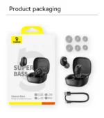 Baseus Bass BD1 Wireless Earbuds – Bluetooth 5.4, IP55 Waterproof, 38H Playtime