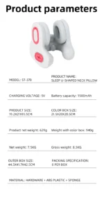 Cervical Massage Pillow with heat and Bluetooth for neck relief