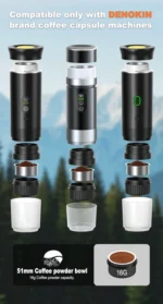 DENOKIN 51mm Stainless Steel Coffee Filter Basket for Espresso Machine