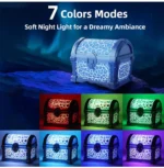 Galaxy Projector Aurora Night Light in vintage treasure chest design