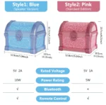 Galaxy Projector Aurora Night Light in vintage treasure chest design