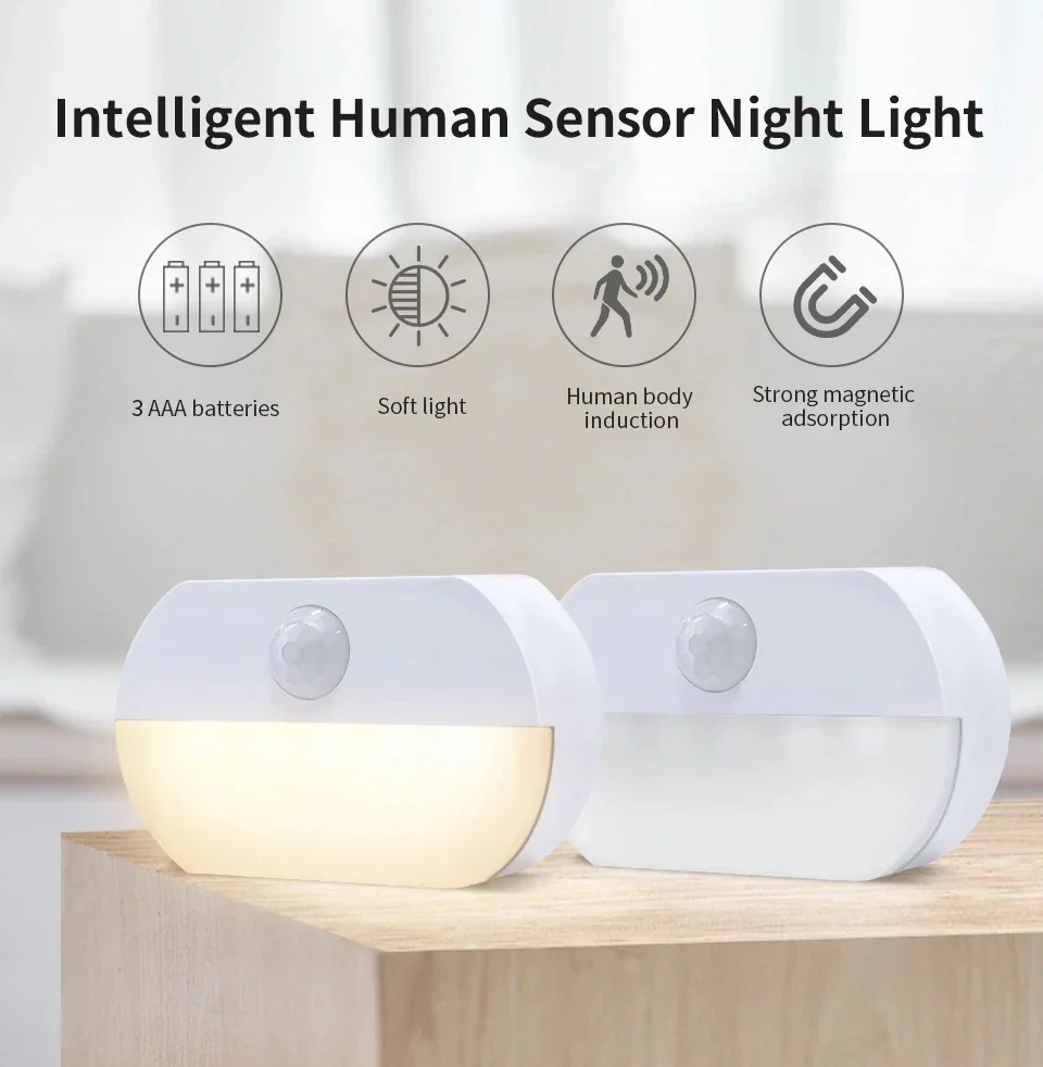 LED Night Light with Motion Sensor PIR cabinet lamp rectangular design LED Night Light with Motion Sensor PIR cabinet lamp rectangular design