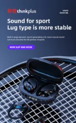 Lenovo LP75 TWS Earphones Bluetooth 5.3 Wireless Earbuds with HiFi Stereo, IPX5 Waterproof, Ear Hook Design