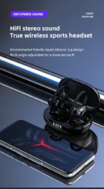 Lenovo LP75 TWS Earphones Bluetooth 5.3 Wireless Earbuds with HiFi Stereo, IPX5 Waterproof, Ear Hook Design