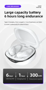 Lenovo LP75 TWS Earphones Bluetooth 5.3 Wireless Earbuds with HiFi Stereo, IPX5 Waterproof, Ear Hook Design