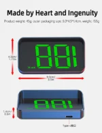 M2 GPS Car Head Up Display projecting digital KMH speed on windshield3