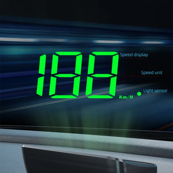 M2 GPS Car Head Up Display projecting digital KMH speed on windshield3