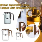 Magnetic Glass Teapot with One-Click Tea Separation and Wooden Handle 1