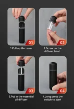 Mini Car Aroma Diffuser USB rechargeable vent clip air freshener