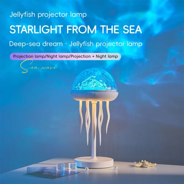 Relaxing Jellyfish Projection Night Light with Remote Control