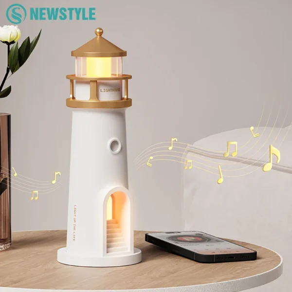 Moon Projector Wireless Charger lighthouse Bluetooth speaker bedside lamp